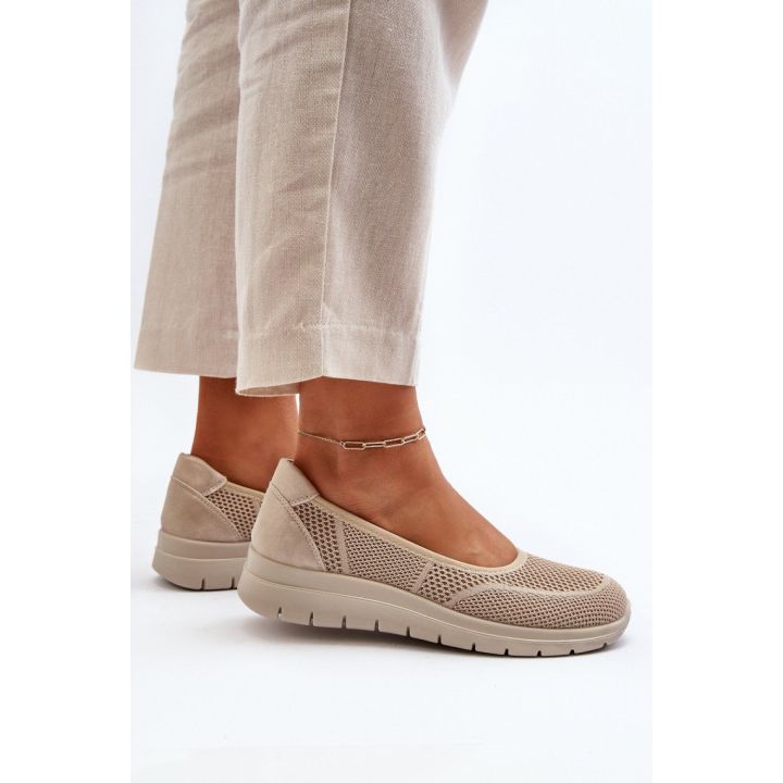 Tekstilinės balerinos su platforma Step in style