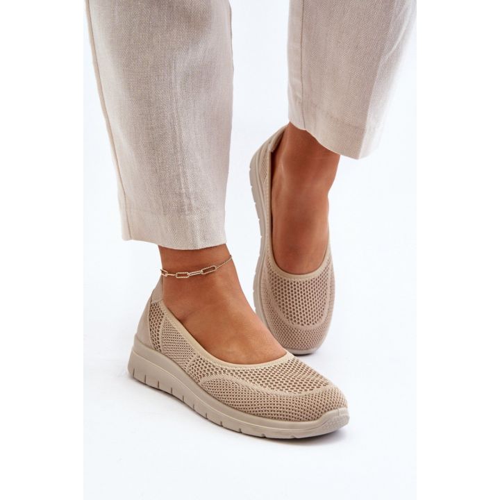 Tekstilinės balerinos su platforma Step in style