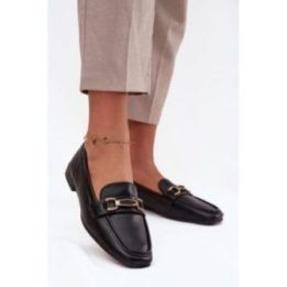 Loaferiai moteriški juodi eko oda Step in Style