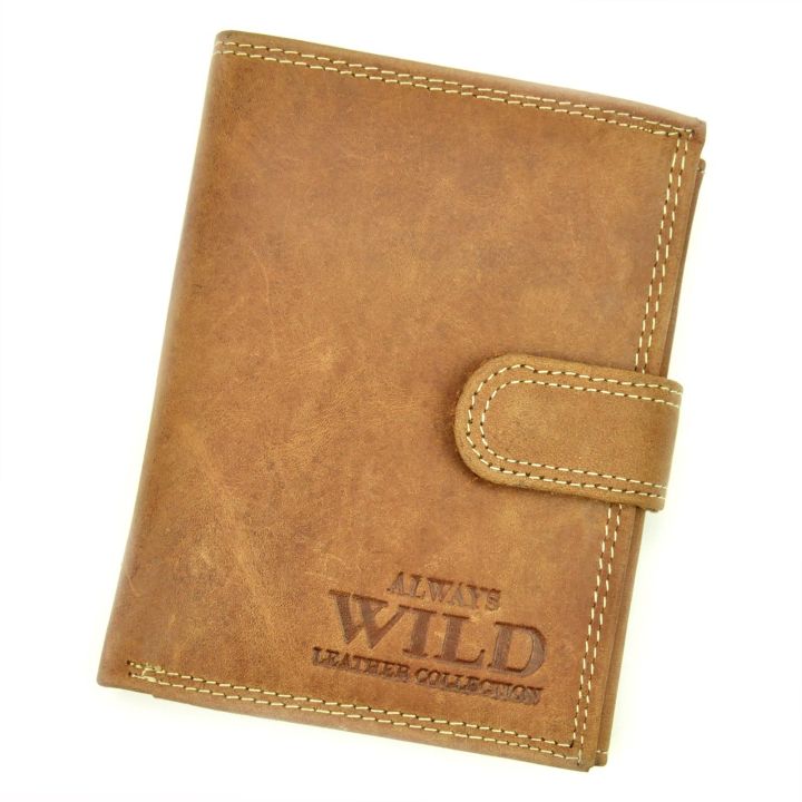 Vyriška natūralios odos RFID piniginė Wild
