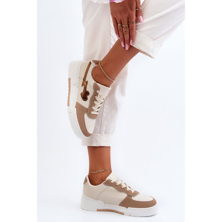 Moteriški smėlio spalvos platforminiai sportbačiai Zeparine