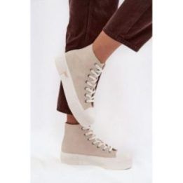 Women's Sneakers On Platform LEE 50253002.35E ISLA WOMEN MID Smėlio spalvos