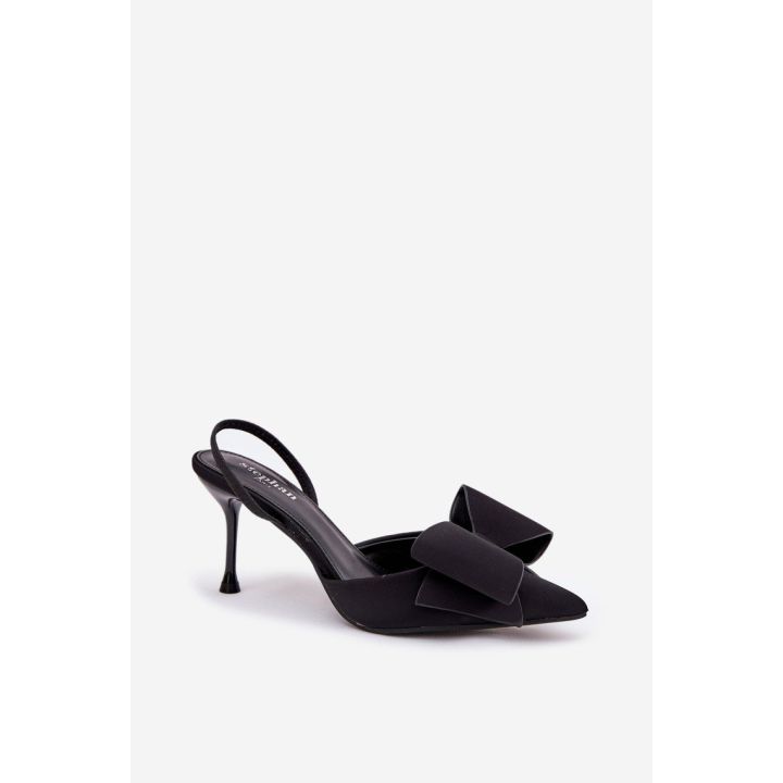 Juodi aukštakulniai bateliai su lankeliu Step in style