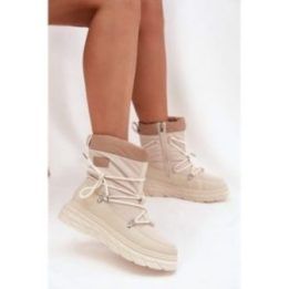 Sniego aulinukai smėlio spalvos su užtrauktuku Lee Cooper