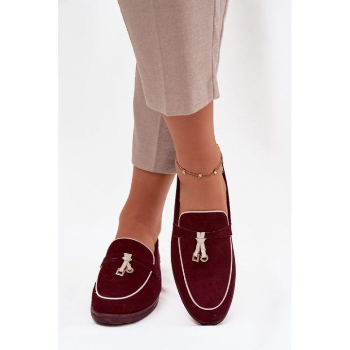 Mokasinai bordo eco suede Darwen