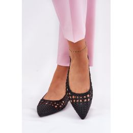 Juodos balerinos su pintomis detalėmis Step in style