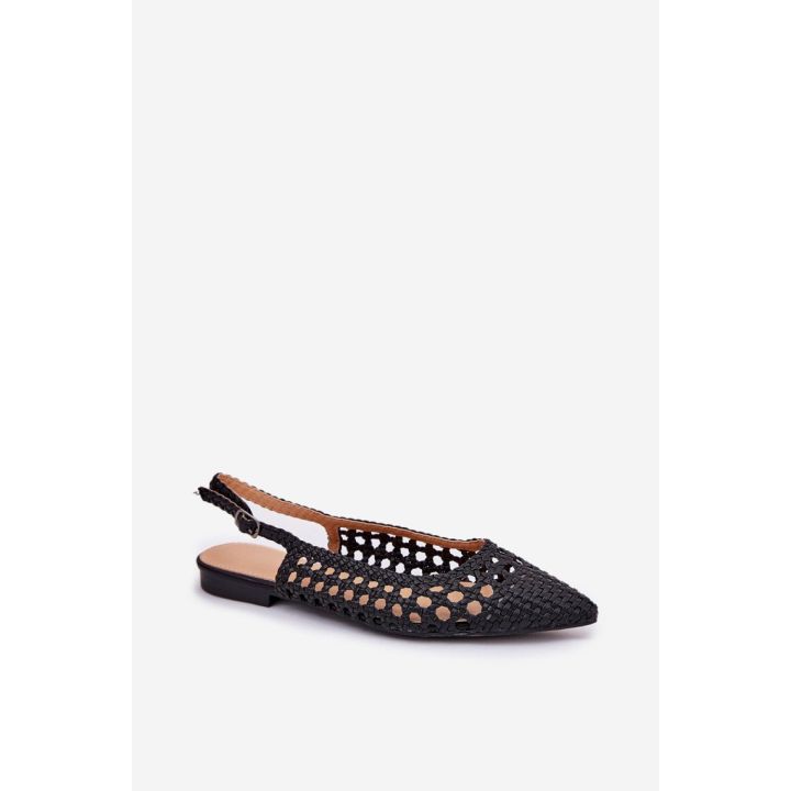 Juodos balerinos su pintomis detalėmis Step in style