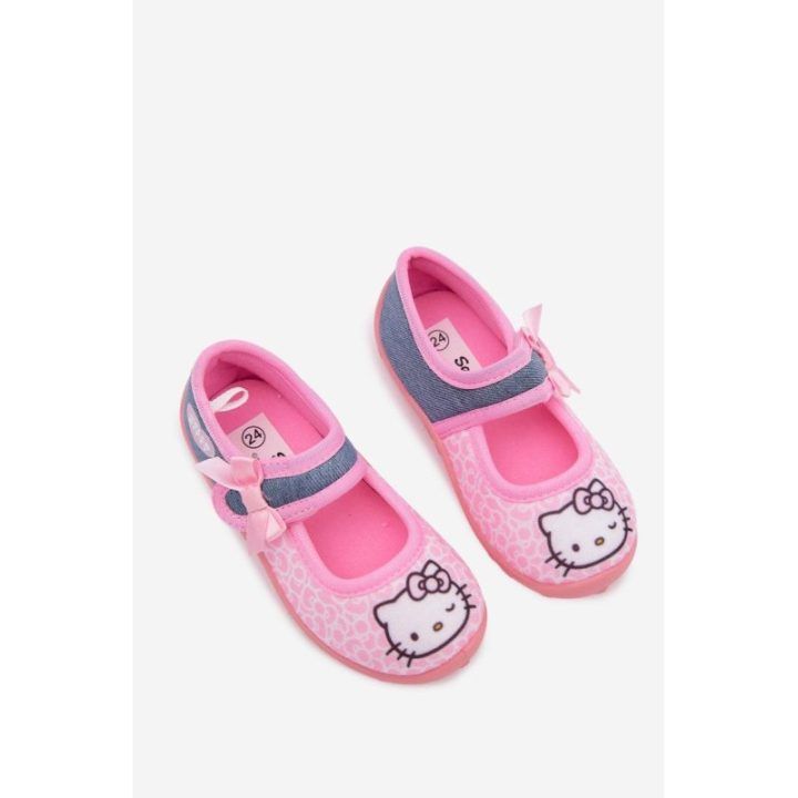 Mergaitiškos balerinos su lipduku Hello Kitty, rožinės