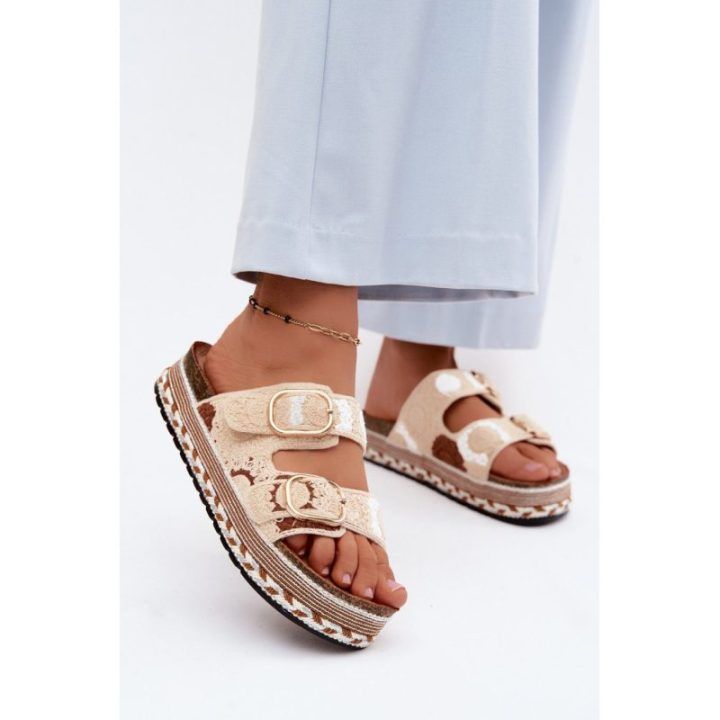 Tekstilinės platforminės basutės Step in style
