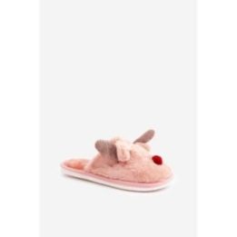 Rožinės šlepetės su elnio motyvu Step in style