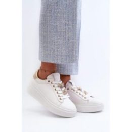 Balti sportbačiai su platforma Step in style