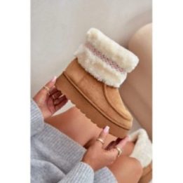 Smėlio spalvos aulinukai su pašiltinimu Step in style