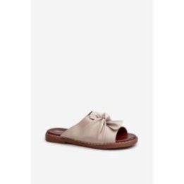 Smėlio spalvos basutės su kaspinu Step in style