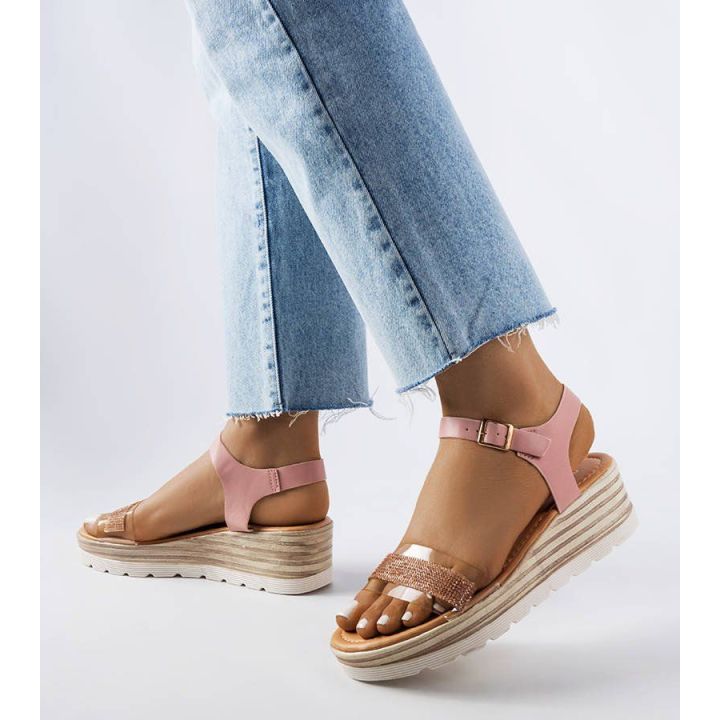 Bussière Pink Wedge Basutės