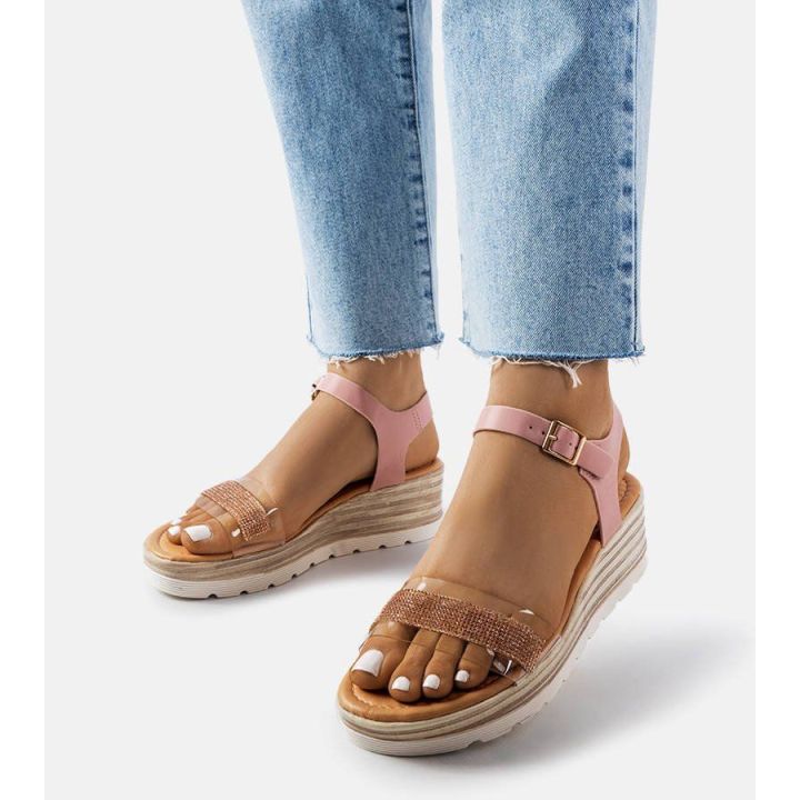Bussière Pink Wedge Basutės