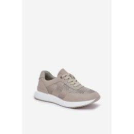 Smėlio spalvos sportbačiai su platforma Step in style