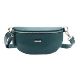 Žalia natūralios odos rankinė per petį MiaMore