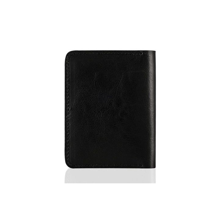 Plonos odinės vyriškos piniginės SOLIER SW10 SLIM BLACK