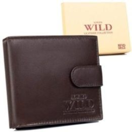 Vyriška natūralios odos RFID piniginė Wild