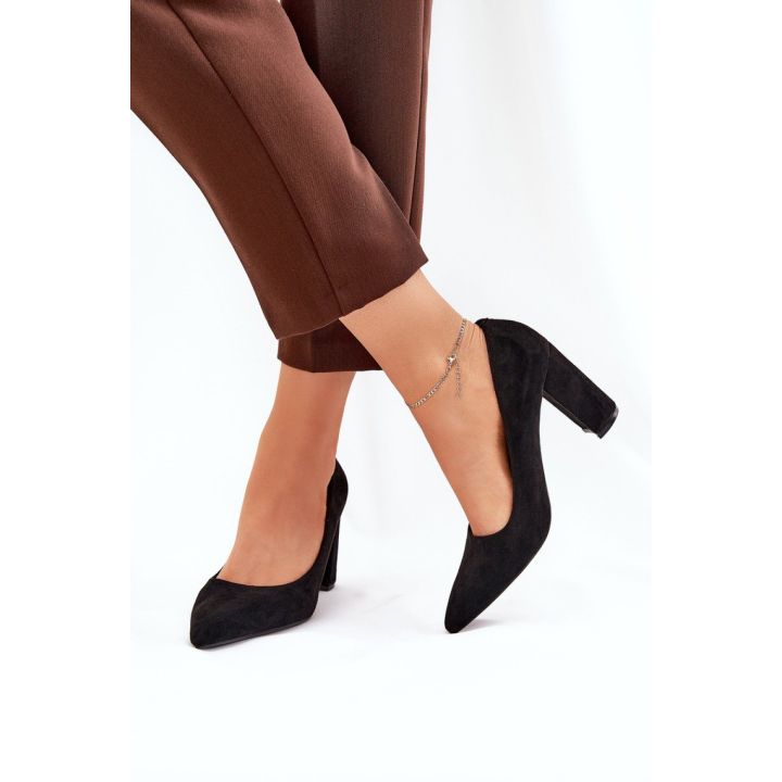Juodi aukštakulniai bateliai su platforma Step in style