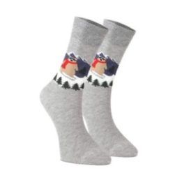 Kalėdinės unisex kojinės, 3 porų rinkinys, pilkos spalvos