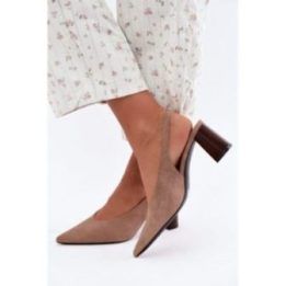 Smėlio spalvos aukštakulniai bateliai Step in style