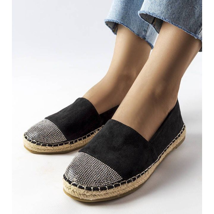 Juodi espadrilių mokasinai Magali
