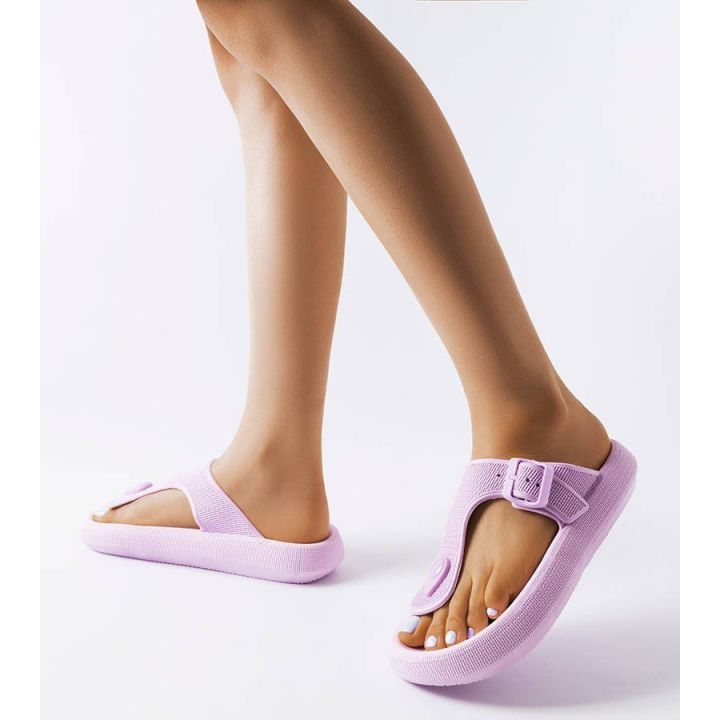 violetinės platforminės šlepetės GEMRE
