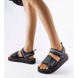 Juodos spalvos putų sandalai Big Star LL274784