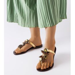Zarattini auksinės elegantiškos šlepetės