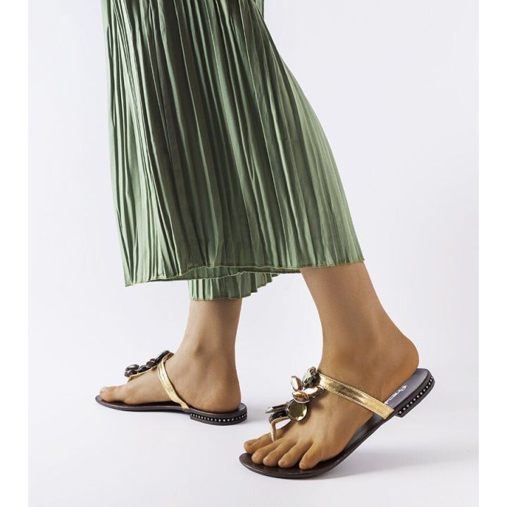 Zarattini auksinės elegantiškos šlepetės
