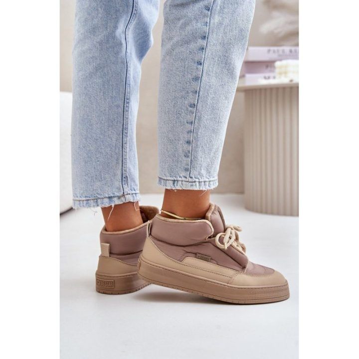 Šilti moteriški sportbačiai Big Star smėlio spalvos