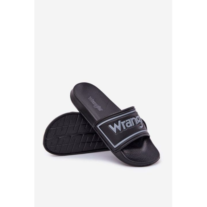 Šlepetės vyrams juodos WRANGLER