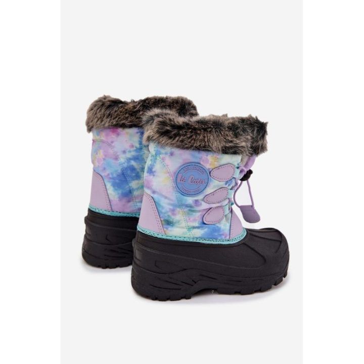 Vaikiški sniego batai violetiniai su pūkeliu ir elastiniu Lee Cooper