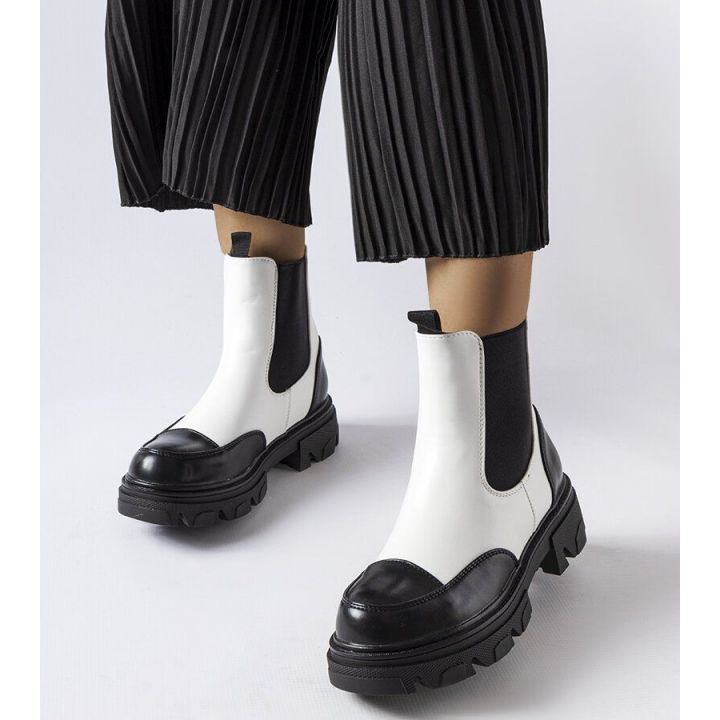Juodos ir baltos spalvos Albany užsegami aulinukai