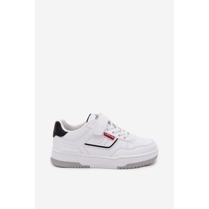 Vaikiški sportbačiai su lipniu užsegimu Levi's, balti