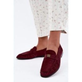 Bordo spalvos mokasinai moterims Step in style