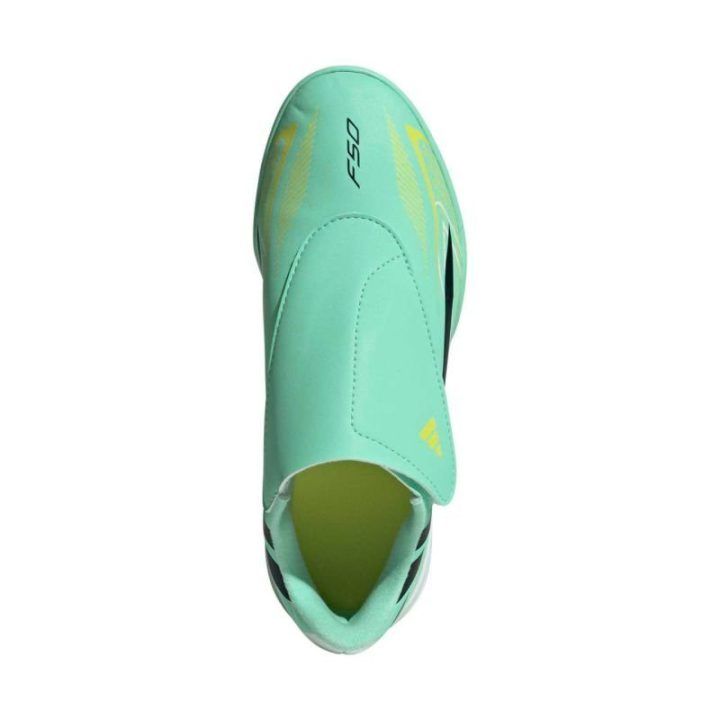 Vaikiški futbolo bateliai adidas F50 Hyperfast Club Velcro TF