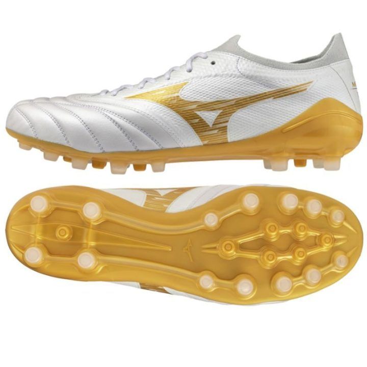 Avalynė Mizuno Morelia Neo IV Beta Elite AG, balta ir auksinė