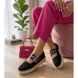Espadrilės su platforma Marcelle, juodos
