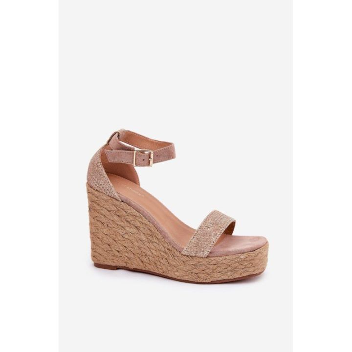 Basutės su kulnu Step in style – smėlio spalvos