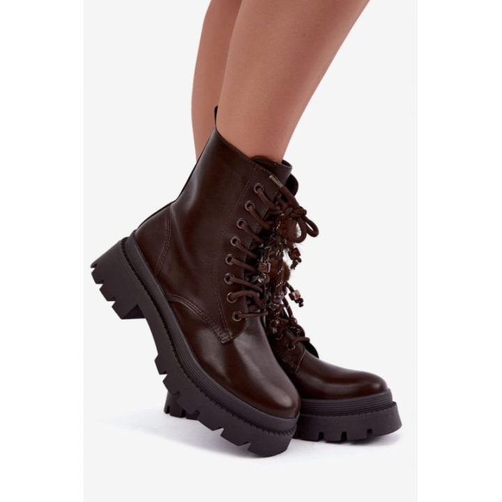 Aulinukai su raišteliais STEP IN STYLE – ruda