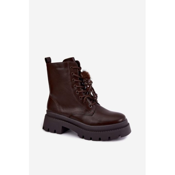 Aulinukai su raišteliais STEP IN STYLE – ruda