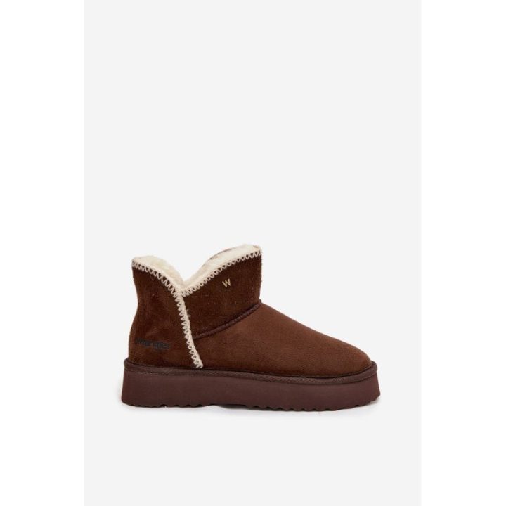 Žieminiai moteriški aulinukai platformoje rudi Wrangler