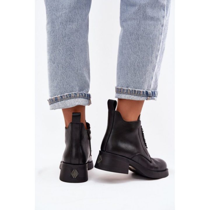 Moteriški odiniai aulinukai su karoliukais Step in style, juodi