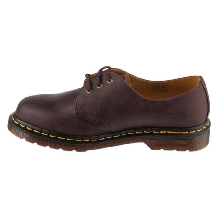 Bateliai su trijų akučių suvarstymu Dr. Martens 1461, rudi