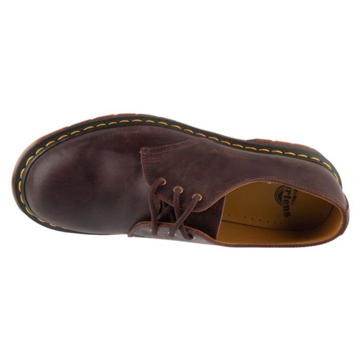 Bateliai su trijų akučių suvarstymu Dr. Martens 1461, rudi