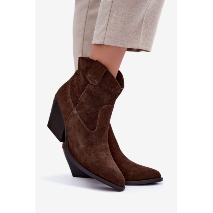 Moteriški kaubojiški aulinukai Step in style, 7,5 cm, rudi