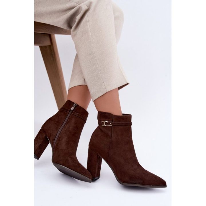 Moteriški aulinukai su užtrauktuku Step in style, rudi