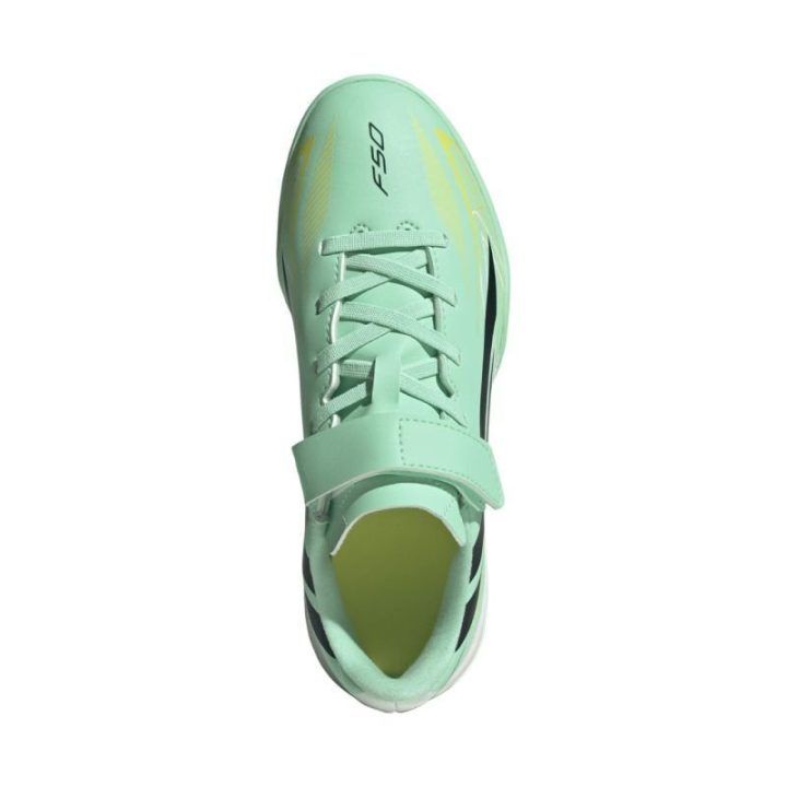 Vaikiški futbolo bateliai adidas F50 Hyperfast Club TF, žali